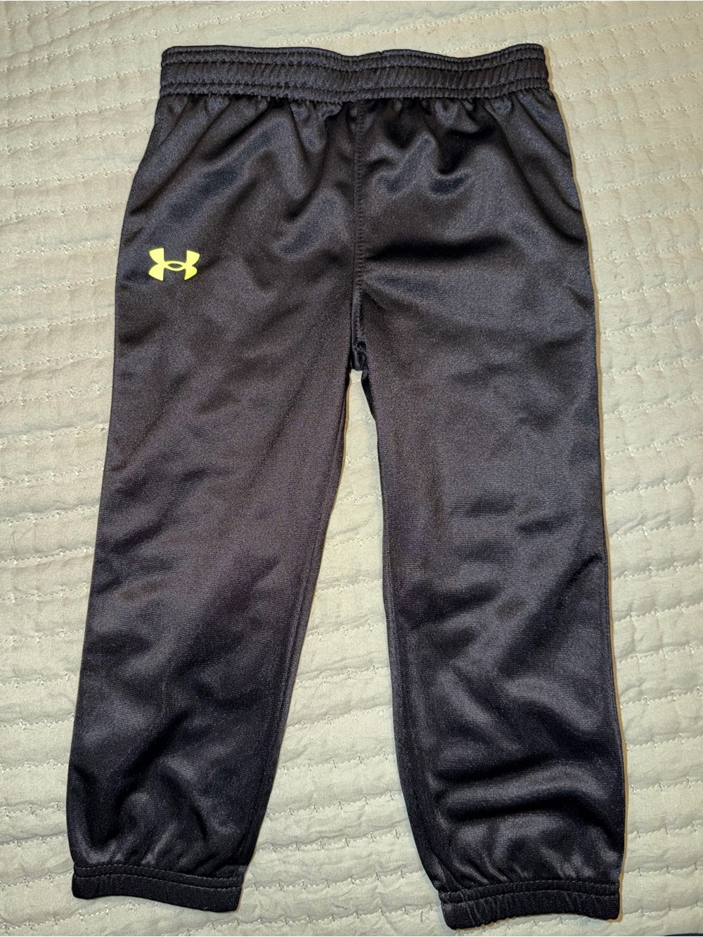 Under Armour Kids Black Joggers with Yellow Logo